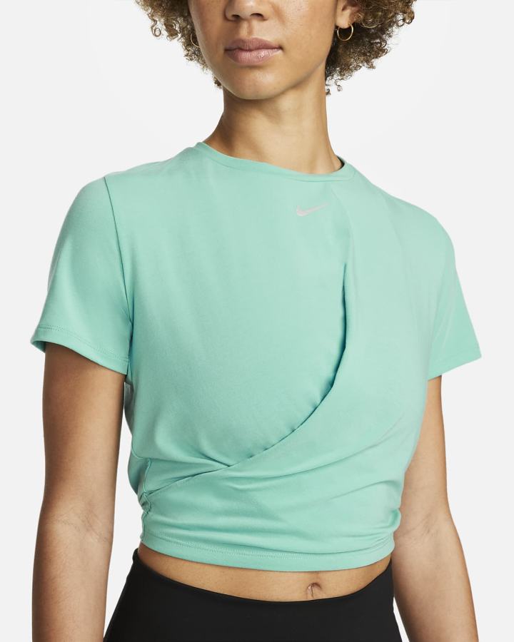 Nike Dri-FIT One Luxe Twist Cropped Short-Sleeve Top Ženske Majice Tirkizne | HR-49705UCYV