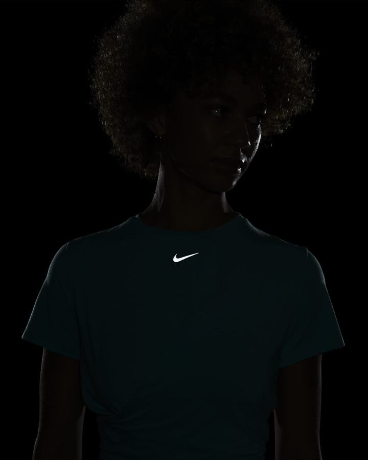 Nike Dri-FIT One Luxe Twist Cropped Short-Sleeve Top Ženske Majice Tirkizne | HR-49705UCYV