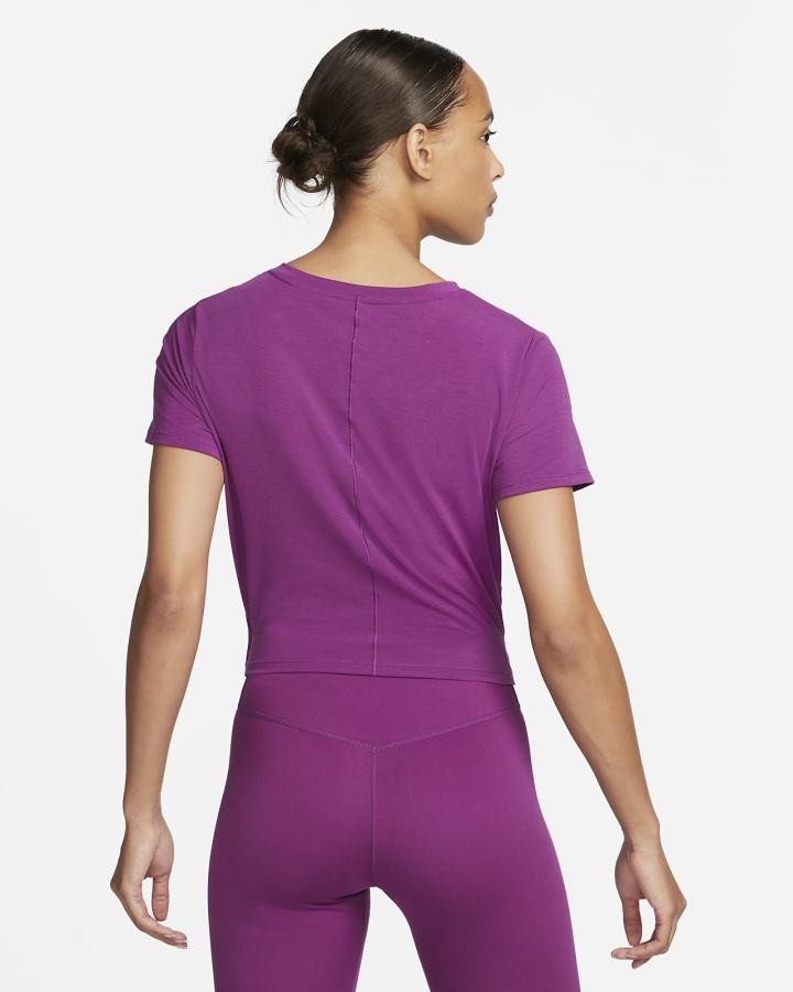 Nike Dri-FIT One Luxe Twist Cropped Short-Sleeve Top Ženske Majice Ljubičaste | HR-89630NZTJ