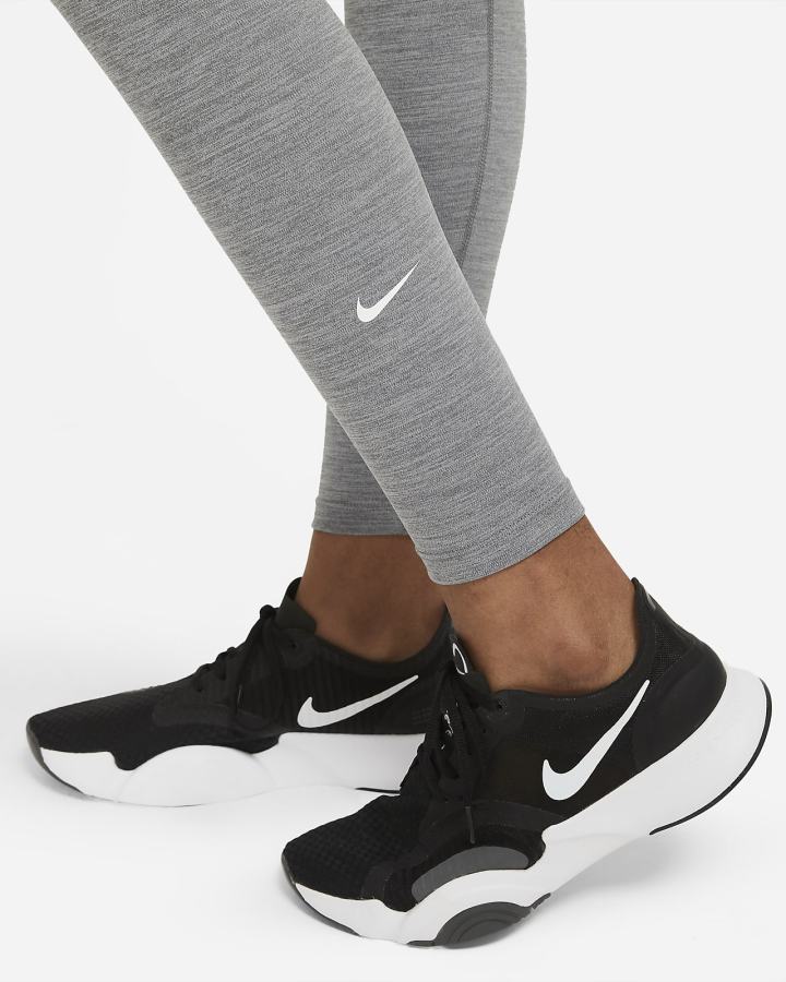 Nike Dri-FIT One Mid-Rise Ženske Tajice Sive Bijele | HR-15973TSQP