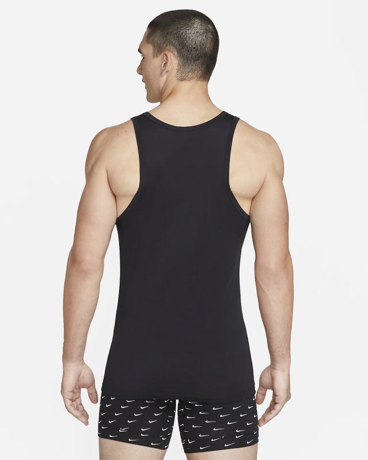 Nike Dri-FIT ReLuxe Tank Undershirt (2-Pack) Muške Majica Bez Rukava Crne | HR-15304QIVN