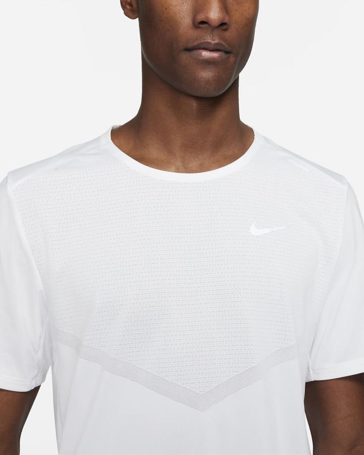 Nike Dri-FIT Rise 365 Short-Sleeve Muške Majice Bijele | HR-89210TVES