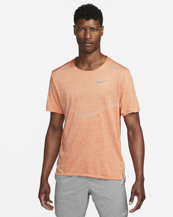 Nike Dri-FIT Rise 365 Short-Sleeve Muške Majice Narančaste | HR-94210ZJMF