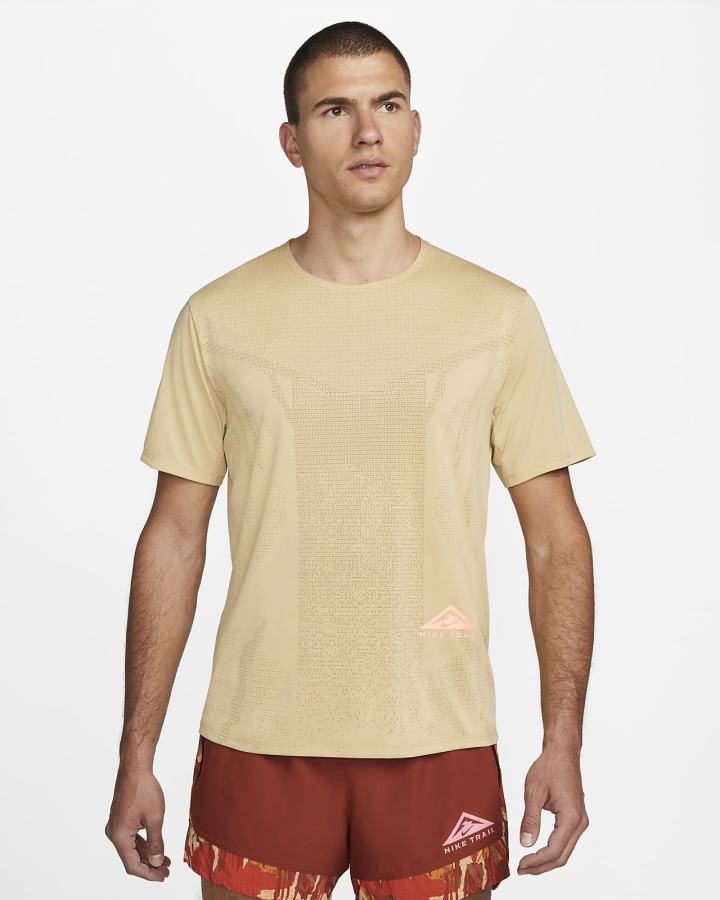 Nike Dri-FIT Rise 365 Short-Sleeve Trail Muške Majice Narančaste | HR-76158EZSQ