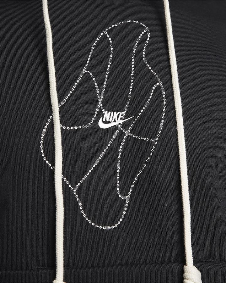 Nike Dri-FIT Standard Issue Basketball Muške Majica S Kapuljačom Crne Bijele | HR-89065KAEG