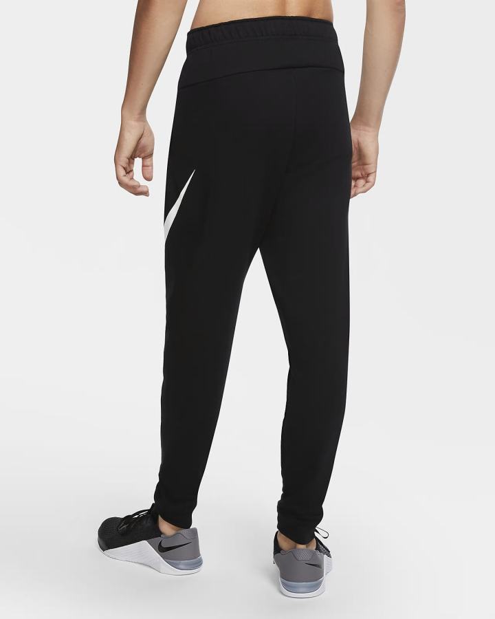 Nike Dri-FIT Tapered Training Muške Hlače Crne Bijele | HR-40293RAYU