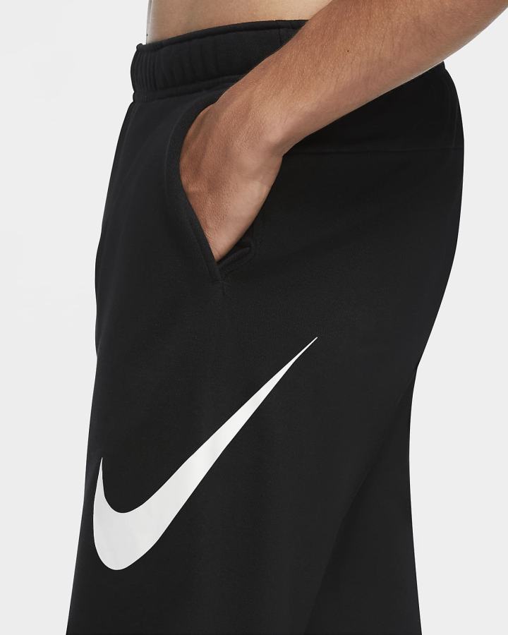 Nike Dri-FIT Tapered Training Muške Hlače Crne Bijele | HR-40293RAYU