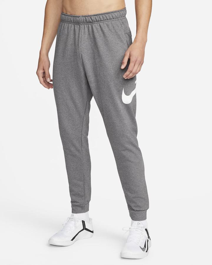 Nike Dri-FIT Tapered Training Muške Hlače Sive Bijele | HR-50631JBIZ