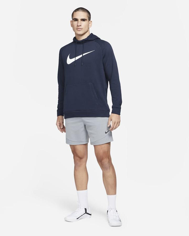 Nike Dri-FIT Training Muške Majica S Kapuljačom Obsidijanske Bijele | HR-01286ZBNA