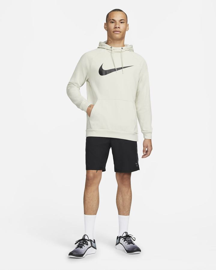 Nike Dri-FIT Training Muške Majica S Kapuljačom Svijetlo Bež Crne | HR-40297SHEN