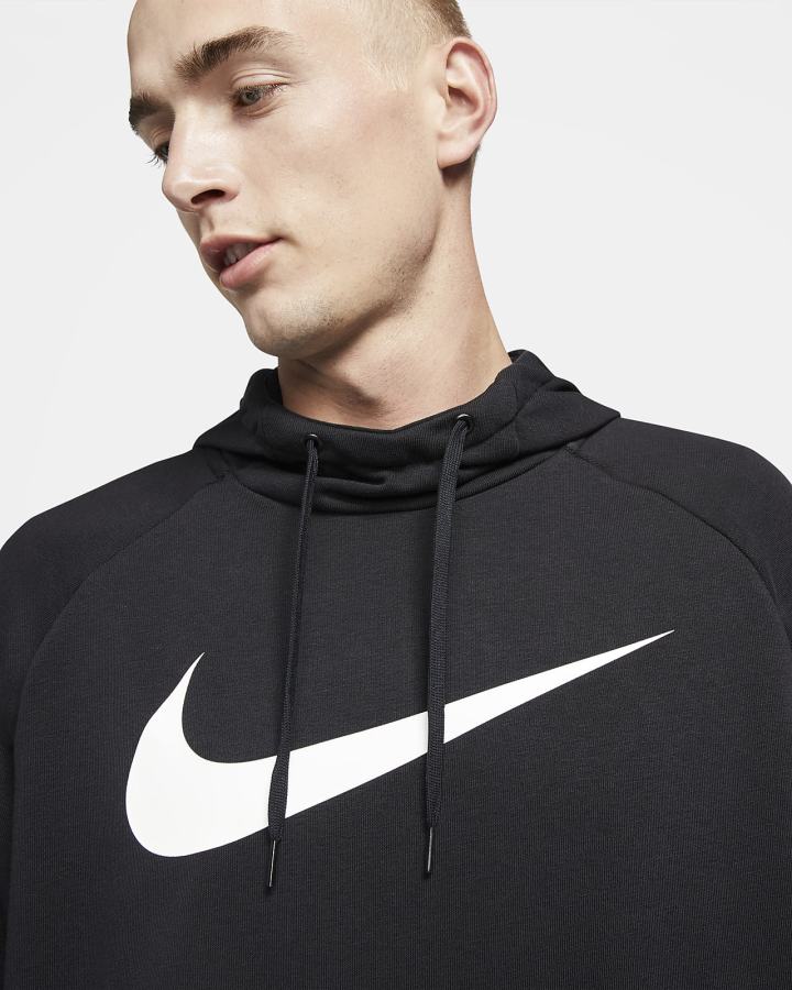 Nike Dri-FIT Training Muške Majica S Kapuljačom Crne Bijele | HR-73981PCWZ