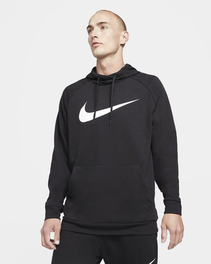 Nike Dri-FIT Training Muške Majica S Kapuljačom Crne Bijele | HR-73981PCWZ