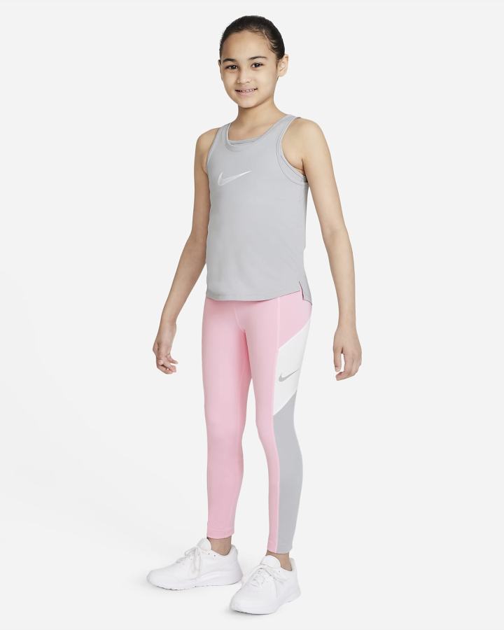 Nike Dri-FIT Trophy Kids Training Za Djevojčice Tajice Roze Svijetlo Sive Bijele | HR-37546DYXB