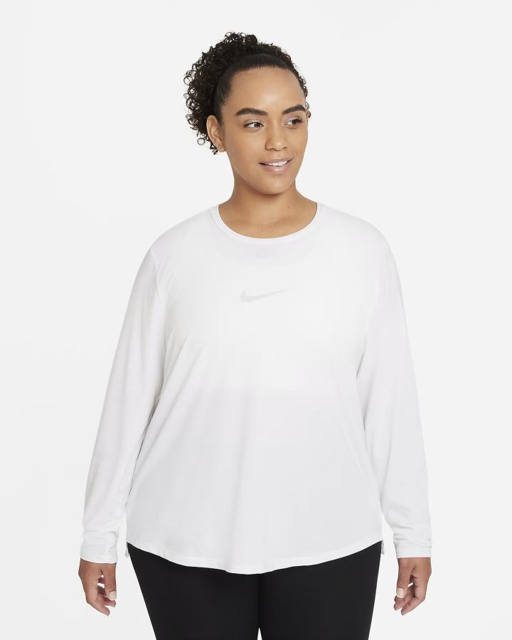 Nike Dri-FIT UV One Luxe Standard Fit Long-Sleeve Top Ženske Košulje Bijele | HR-23157YFGI