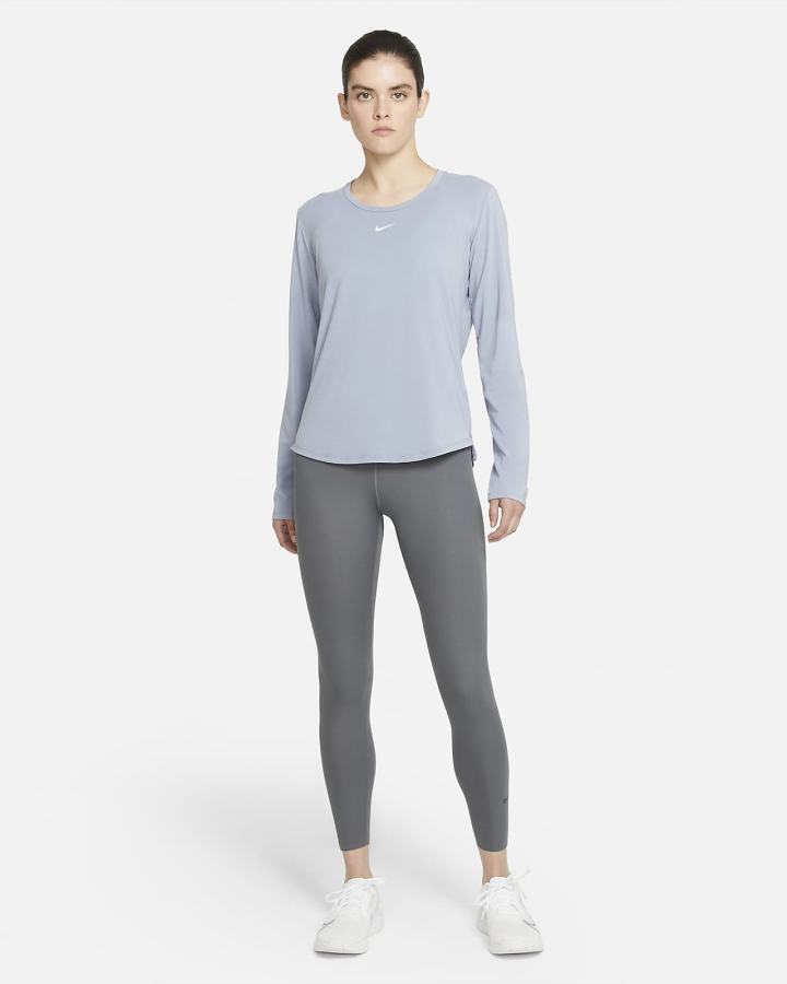 Nike Dri-FIT UV One Luxe Standard Fit Long-Sleeve Top Ženske Košulje Plave | HR-25098VUIX