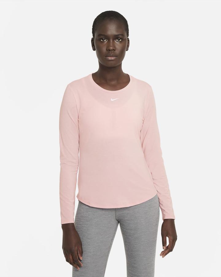 Nike Dri-FIT UV One Luxe Standard Fit Long-Sleeve Top Ženske Košulje Roze | HR-27418EXLB