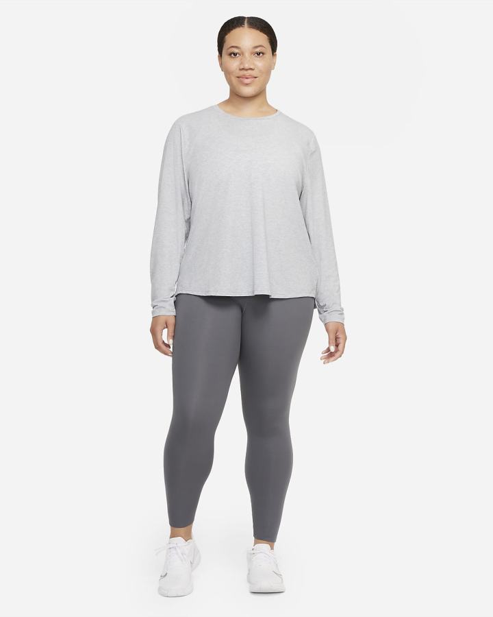 Nike Dri-FIT UV One Luxe Standard Fit Long-Sleeve Top Ženske Košulje Sive | HR-52178PTOG