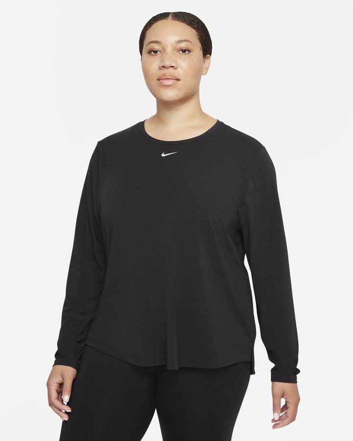 Nike Dri-FIT UV One Luxe Standard Fit Long-Sleeve Top Ženske Košulje Crne | HR-74932IMYA