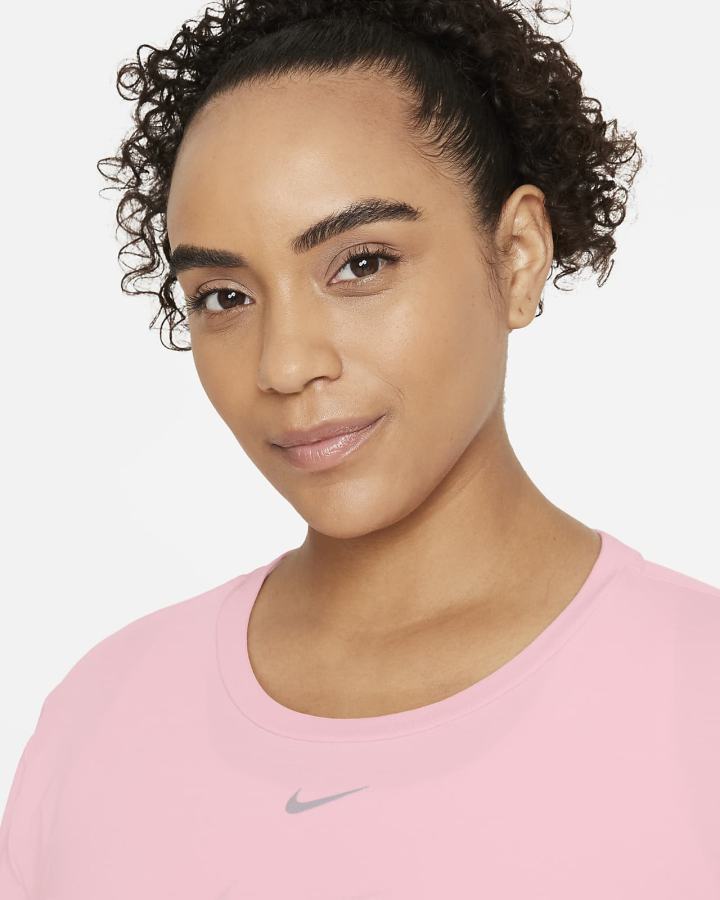 Nike Dri-FIT UV One Luxe Standard Fit Long-Sleeve Top Ženske Košulje Roze | HR-94265EUNO