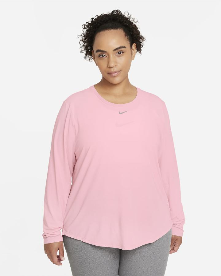 Nike Dri-FIT UV One Luxe Standard Fit Long-Sleeve Top Ženske Košulje Roze | HR-94265EUNO