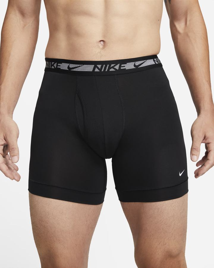 Nike Dri-FIT Ultra-Stretch Micro Boxer Briefs (3-Pack) Muške Donje Rublje Crne | HR-03524NECK