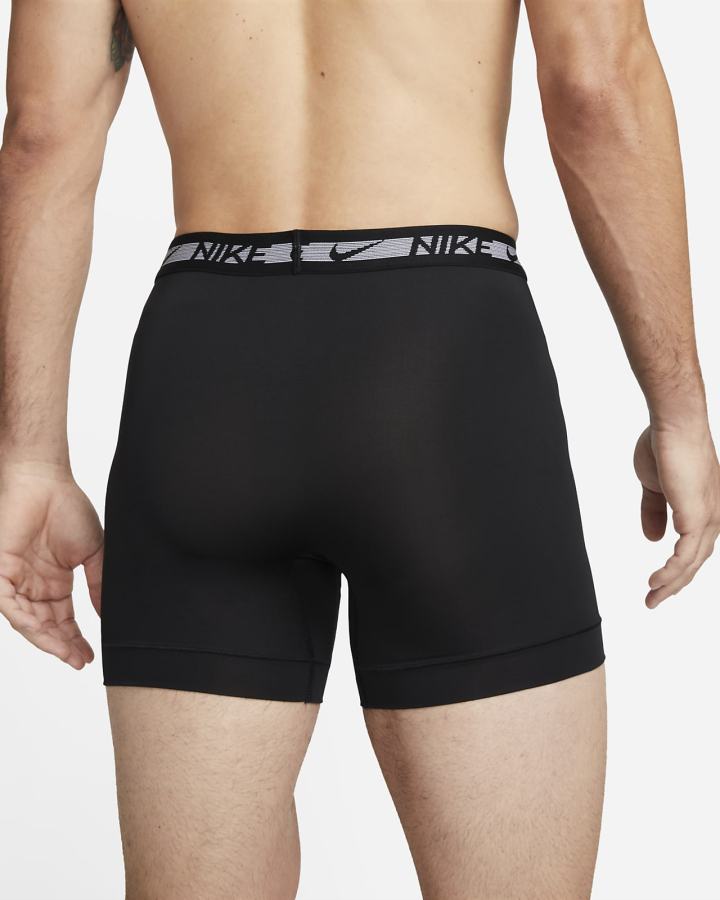 Nike Dri-FIT Ultra-Stretch Micro Boxer Briefs (3-Pack) Muške Donje Rublje Crne | HR-03524NECK