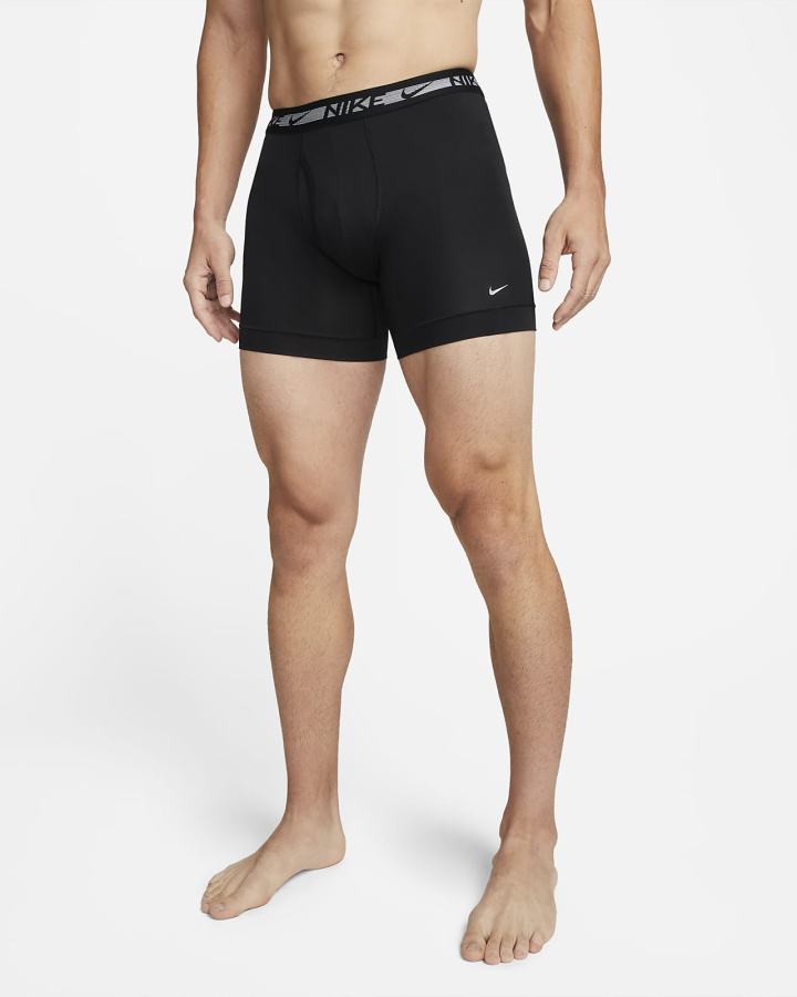 Nike Dri-FIT Ultra-Stretch Micro Boxer Briefs (3-Pack) Muške Donje Rublje Crne | HR-03524NECK