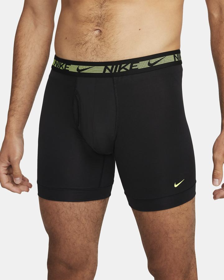 Nike Dri-FIT Ultra-Stretch Micro Boxer Briefs (3-Pack) Muške Donje Rublje Crne | HR-15342MWYT