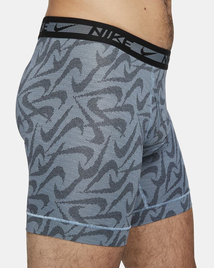 Nike Dri-FIT Ultra-Stretch Micro Boxer Briefs (3-Pack) Muške Donje Rublje Plave | HR-53146YDIA