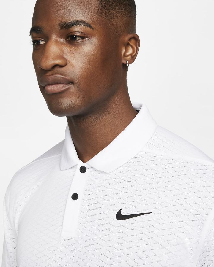 Nike Dri-FIT Vapor Golf Muške Polo Majice Bijele Crne | HR-17602ZODP