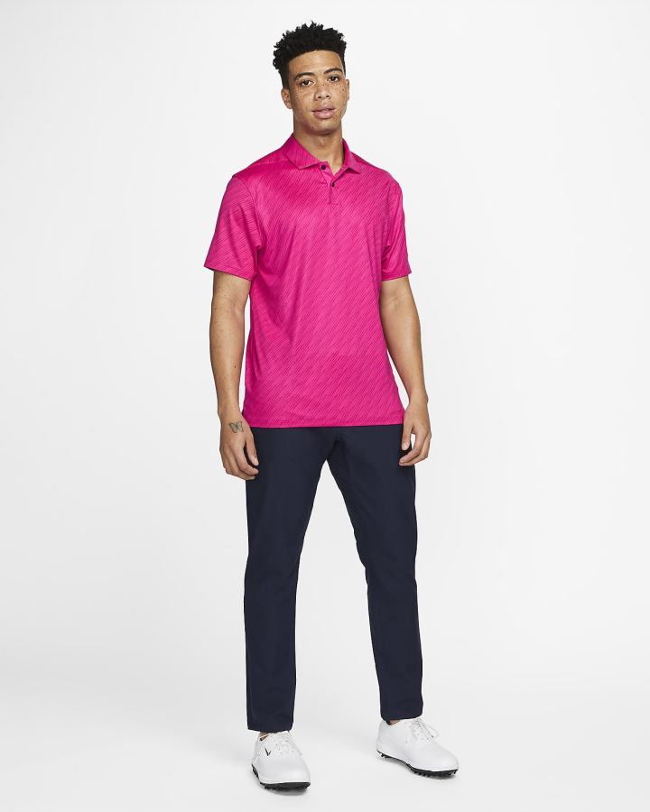 Nike Dri-FIT Vapor Prugasta Golf Muške Polo Majice Roze Crne | HR-20935HCPY