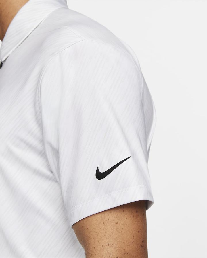 Nike Dri-FIT Vapor Prugasta Golf Muške Polo Majice Bijele Crne | HR-56918GCTL