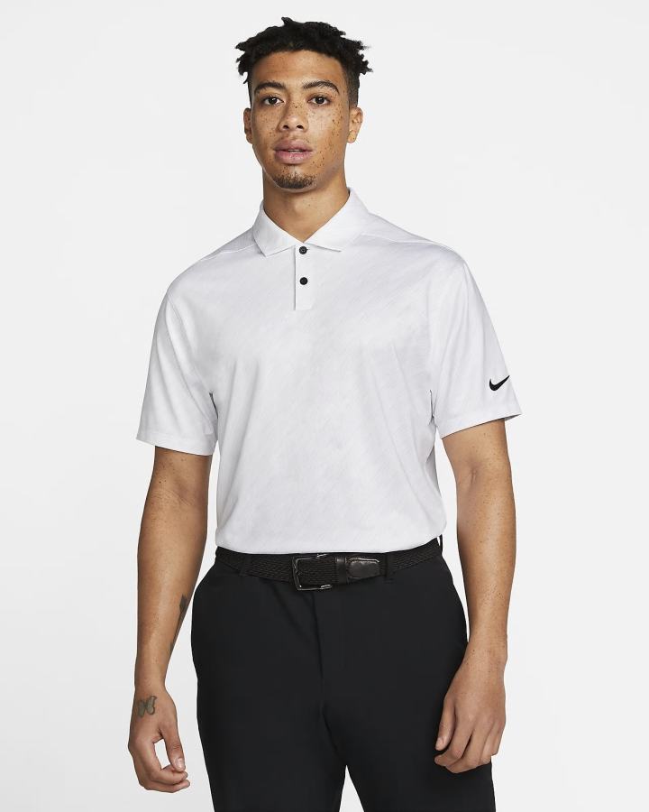 Nike Dri-FIT Vapor Prugasta Golf Muške Polo Majice Bijele Crne | HR-56918GCTL