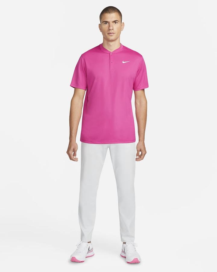 Nike Dri-FIT Victory Golf Muške Polo Majice Roze Bijele | HR-21376ZOAG