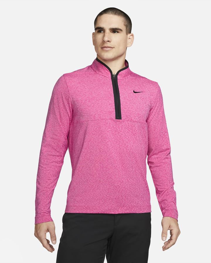 Nike Dri-FIT Victory Half-Zip Golf Top Muške Pulover Roze Crne | HR-16047WPZD