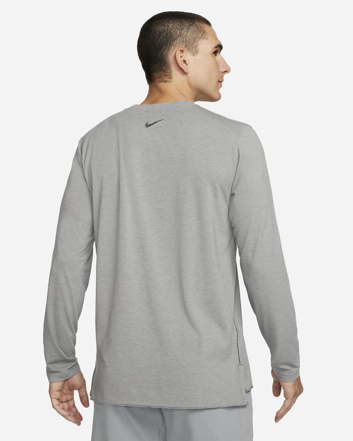 Nike Dri-FIT Yoga Long-Sleeve Top Muške Košulje Svijetlo Sive | HR-09734YHCS