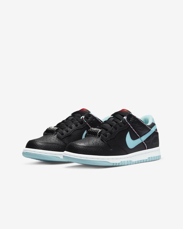 Nike Dunk Low SE Kids Za Dječake Tenisiće Crne Bijele Crvene | HR-24631NSWJ