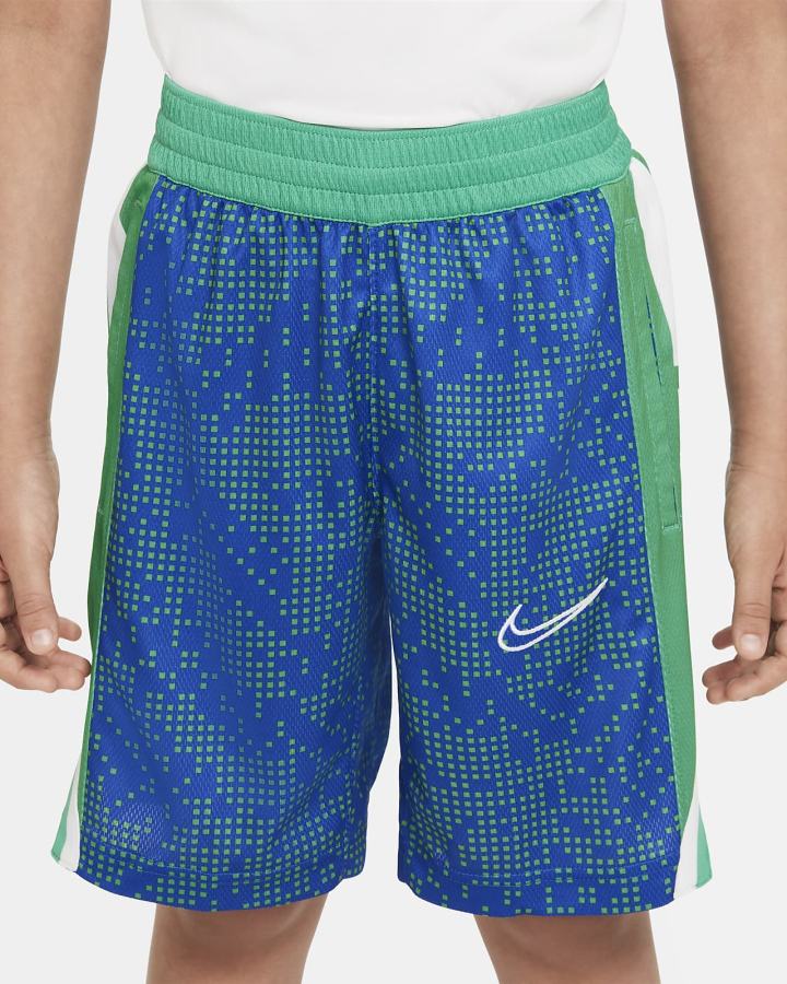 Nike Elite Kids Printed Basketball Za Dječake Kratke Hlače Kraljevska Plava Zelene Bijele | HR-32965LXFZ