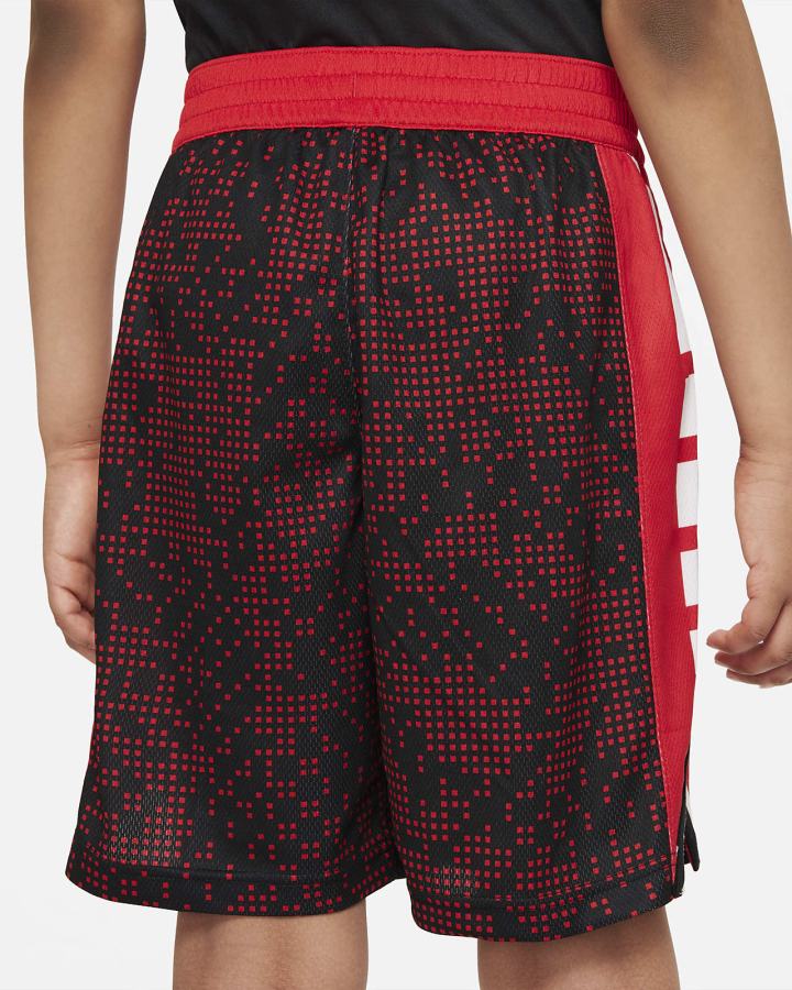 Nike Elite Kids Printed Basketball Za Dječake Kratke Hlače Crne Crvene Bijele | HR-72960VLYA