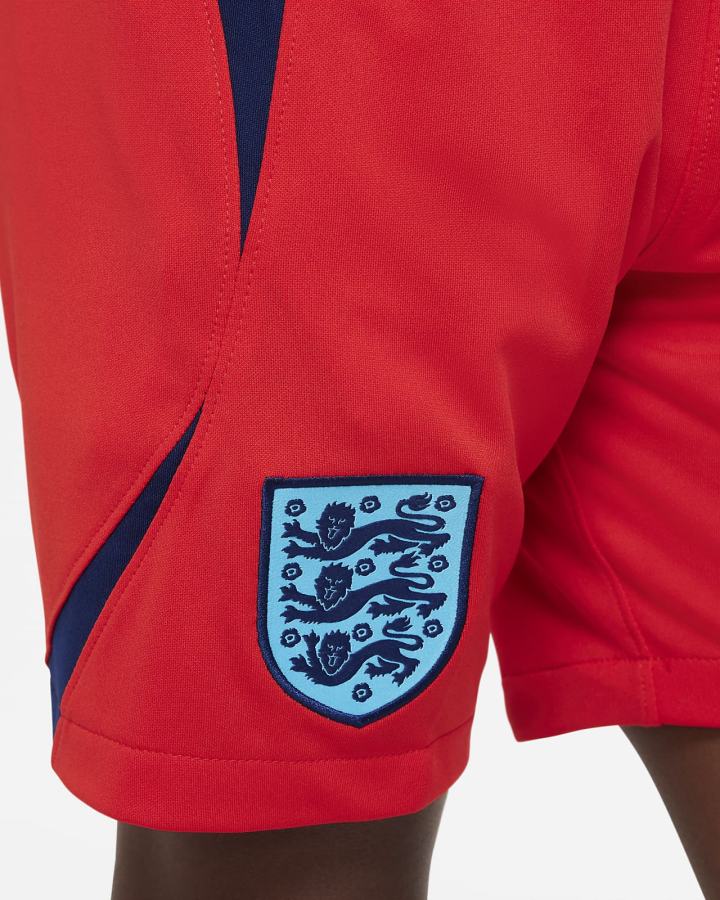 Nike England 2022/23 Stadium Away Kids Dri-FIT Soccer Za Dječake Kratke Hlače Crvene Plave | HR-12046YUKD