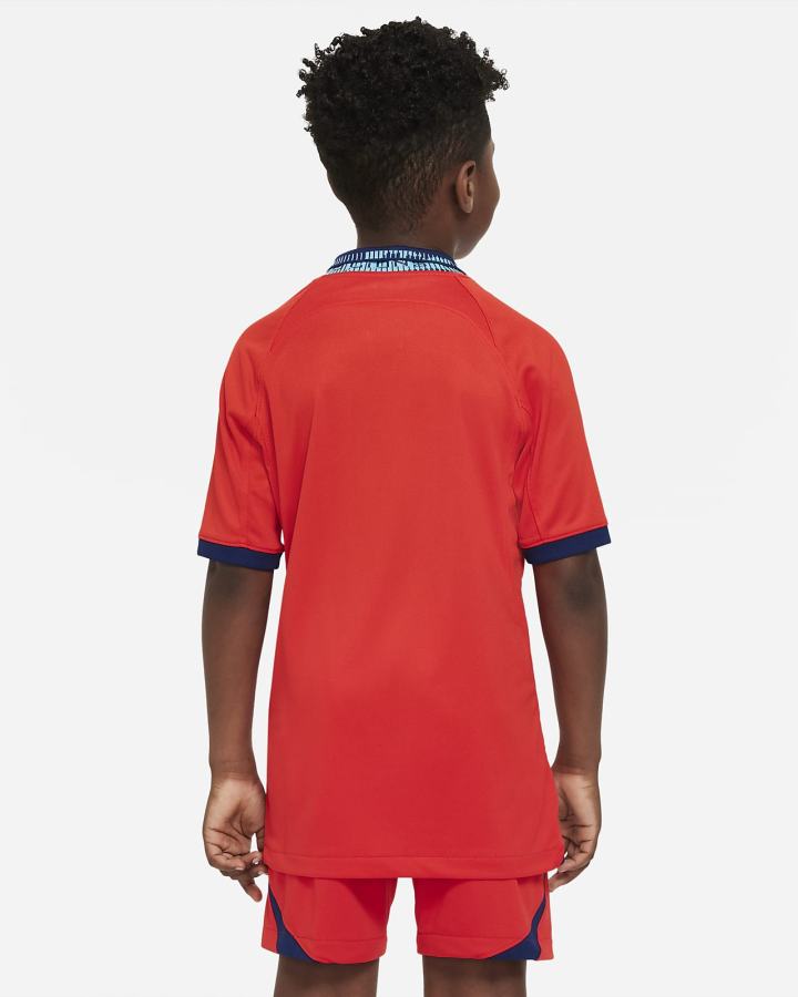 Nike England 2022/23 Stadium Away Kids Dri-FIT Soccer Za Dječake Dres Crvene Plave | HR-63715GUKZ