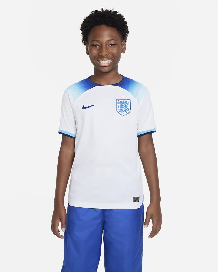 Nike England 2022/23 Stadium Home Kids Dri-FIT Soccer Za Djevojčice Dres Bijele Plave | HR-26107UWLV