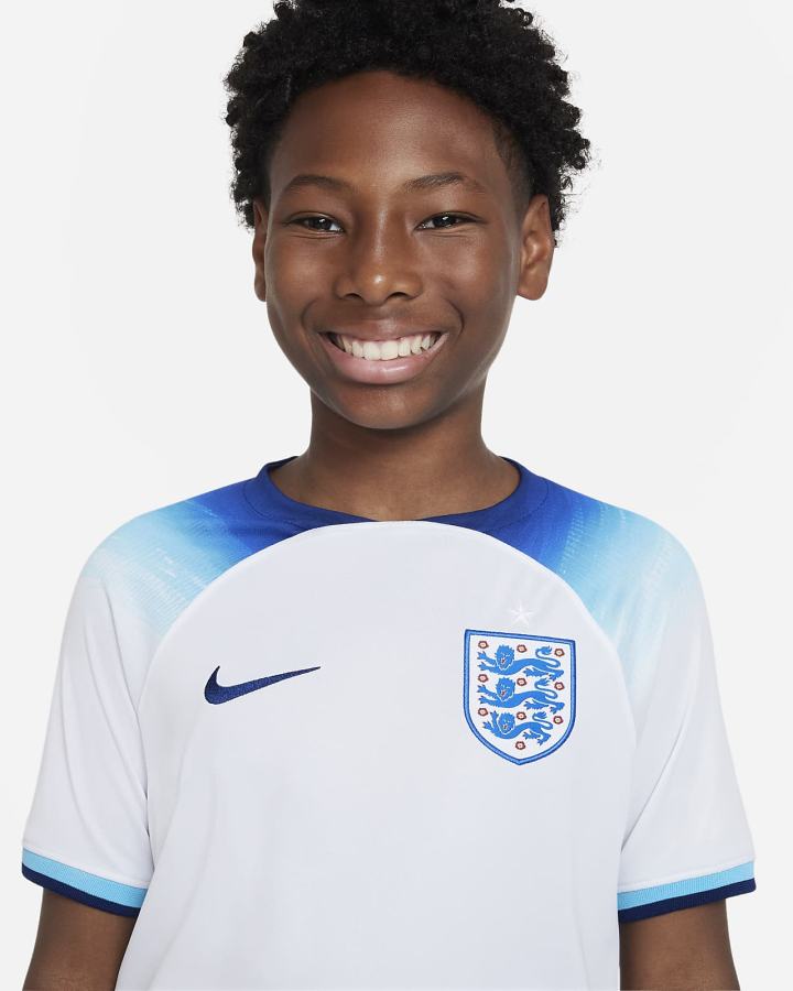 Nike England 2022/23 Stadium Home Kids Dri-FIT Soccer Za Dječake Dres Bijele Plave | HR-89017WRJY