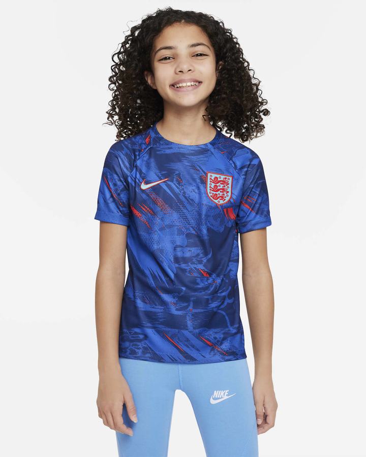 Nike England Kids Dri-FIT Pre-Match Soccer Top Za Dječake Majice Plave Kraljevska Plava Crvene Plave | HR-78356INXJ