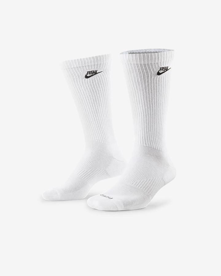 Nike Everyday Plus Cushioned Basketball Crew Muške Čarape Crne Bijele | HR-59837GKAX