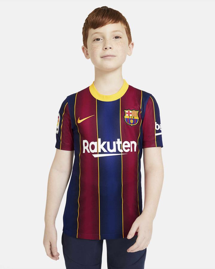 Nike FC Barcelona 2020/21 Stadium Home Kids Soccer Za Djevojčice Dres Tamno Kraljevska Plava Plave | HR-31962SAHG