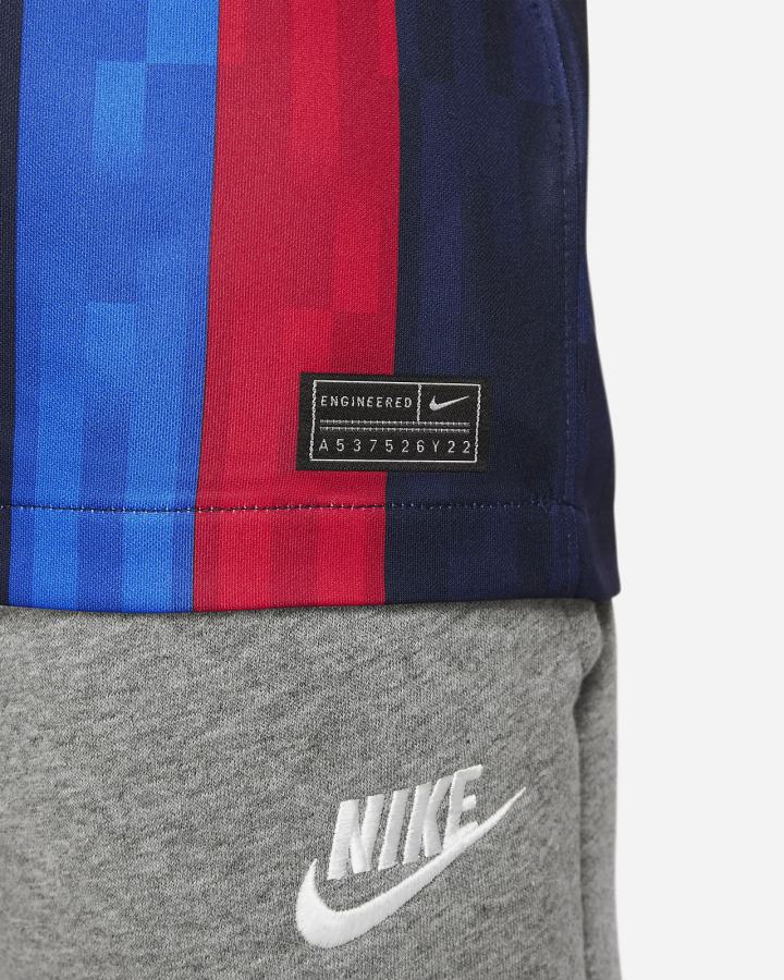 Nike FC Barcelona 2022/23 Stadium Home Kids Dri-FIT Soccer Za Dječake Dres Obsidijanske | HR-29164TFRD