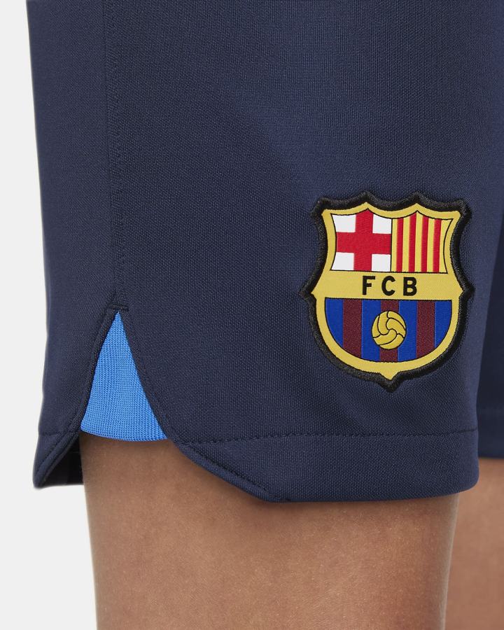 Nike FC Barcelona 2022/23 Stadium Home Kids Dri-FIT Soccer Za Djevojčice Kratke Hlače Obsidijanske Crvene | HR-39581EHUS