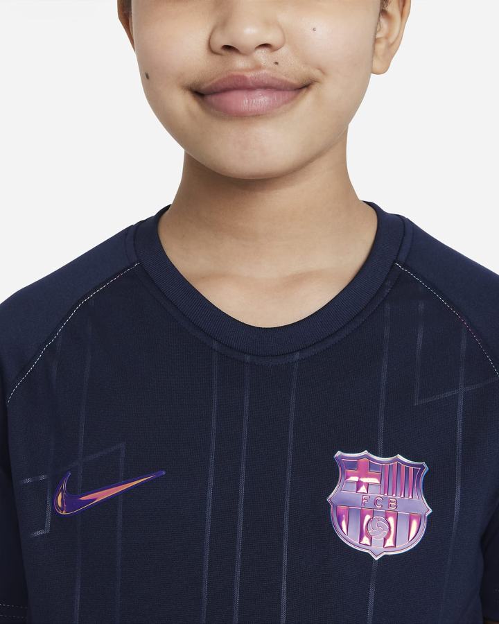 Nike FC Barcelona Away Kids Dri-FIT Pre-Match Soccer Top Za Dječake Majice Obsidijanske | HR-47265EJOC