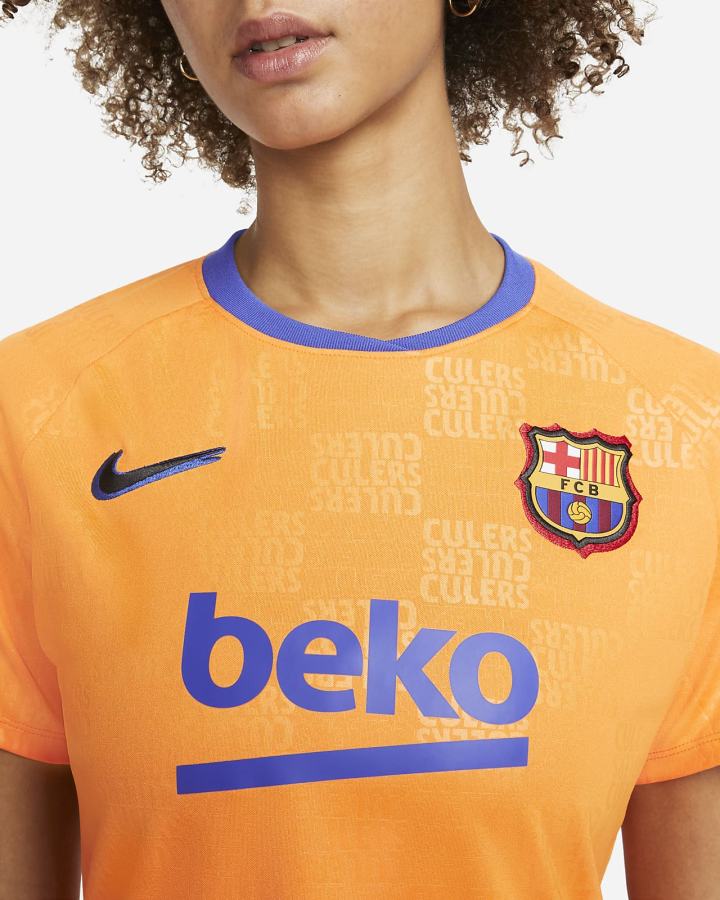 Nike FC Barcelona Dri-FIT Pre-Match Soccer Top Ženske Majice Narančaste Kraljevska Plava Crne | HR-61892VHGJ